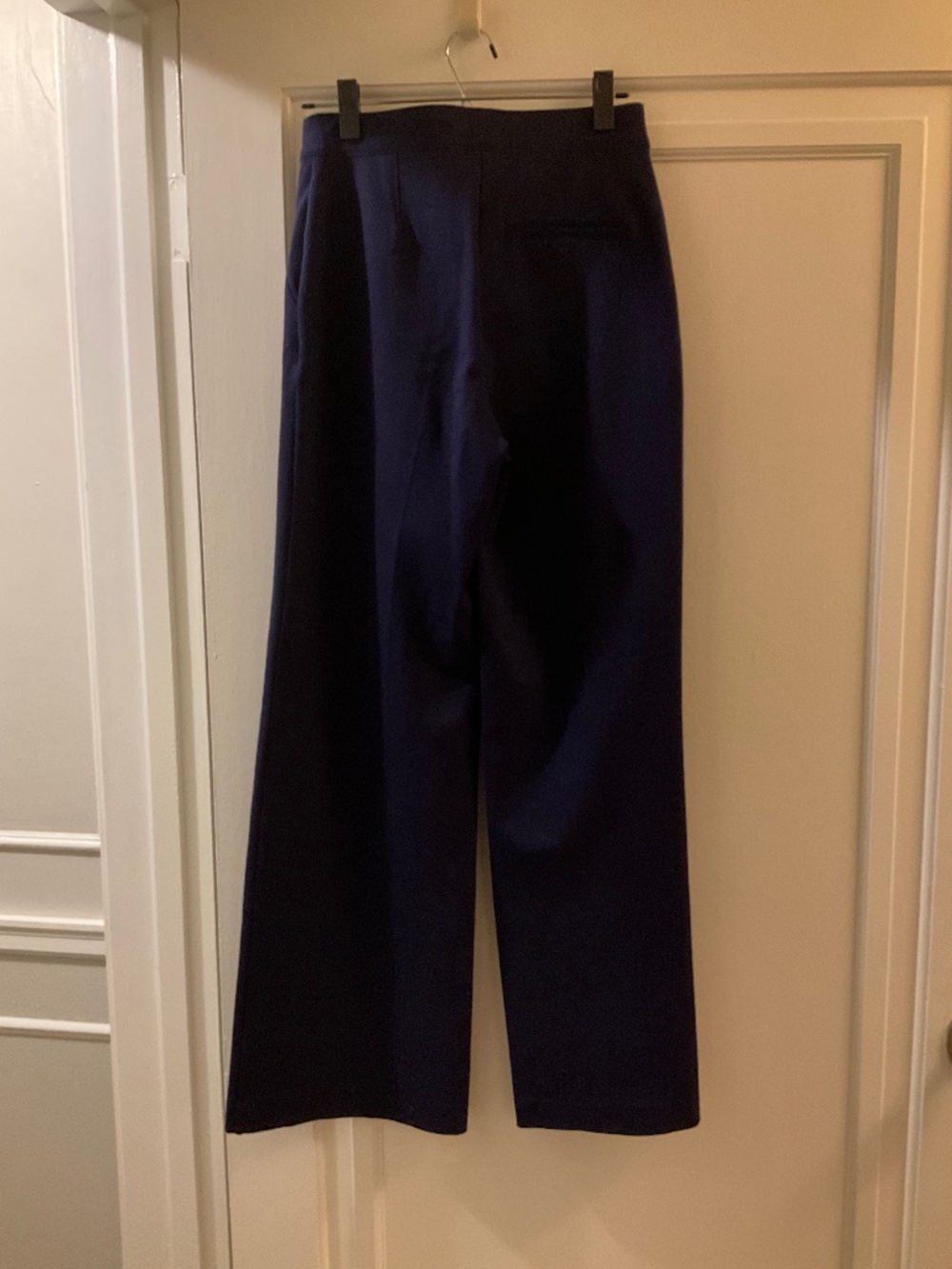 Spanx Pull On Ponte Sailor Button Wideleg Navy Blue Pants Sz Small - Picture 2 of 3